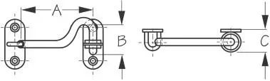 Sea-Dog Line Ss Door Hook 2-1/2″ 221202-1