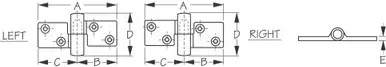 Sea-Dog Line Ss Take-Apart Hinge (R) 205275-1