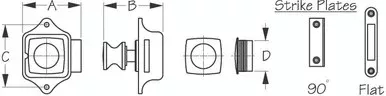 Sea-Dog Line Strike Plate For Rim Latches 224320