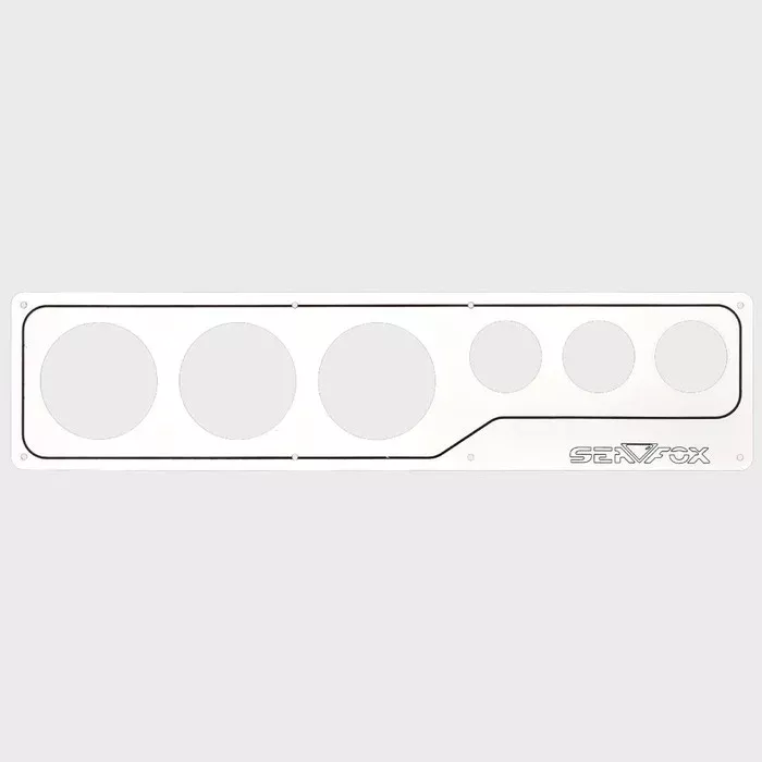 Sea Fox Boat Blank Gauge Panel | 5 x 21 1/4 Inch White Aluminum