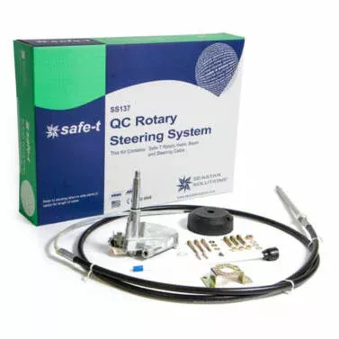 SeaStar SS13714 Safe-T QC Rotary 14ft Outboard Steering Kit Teleflex Marine