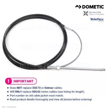 SeaStar SSC6217 Safe-T QC 17ft Rotary Mechanical Steering Cable Teleflex Marine