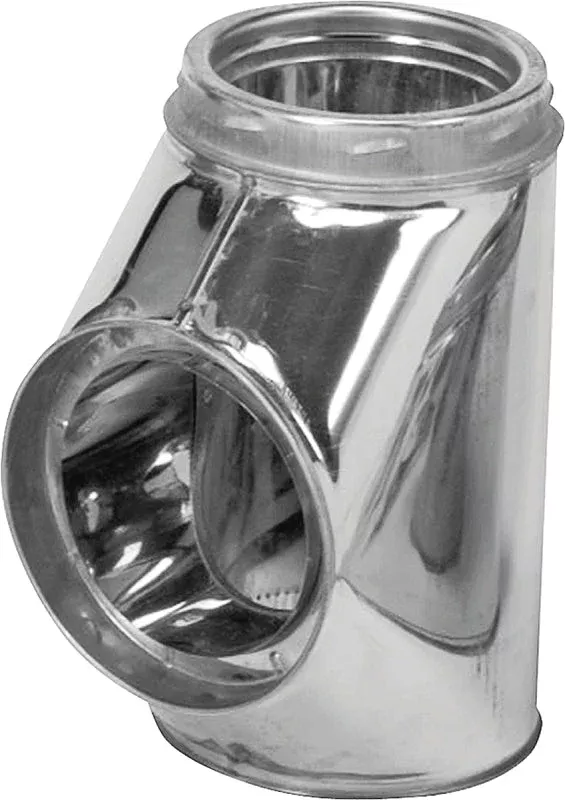Selkirk 208100 Insulated Chimney Tee with Cap, 7-3/8 in Connection, St