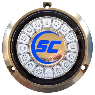 Shadow-Caster Ultra Blue Single Color Underwater Light – 16 LEDs – Bronze