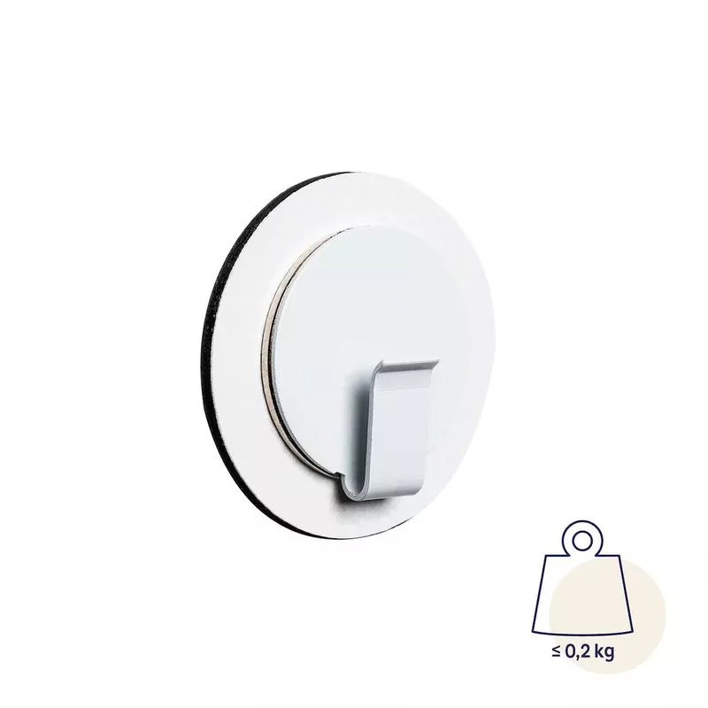 silwy CLEVER Magnetic Hook w/ Pad (White)