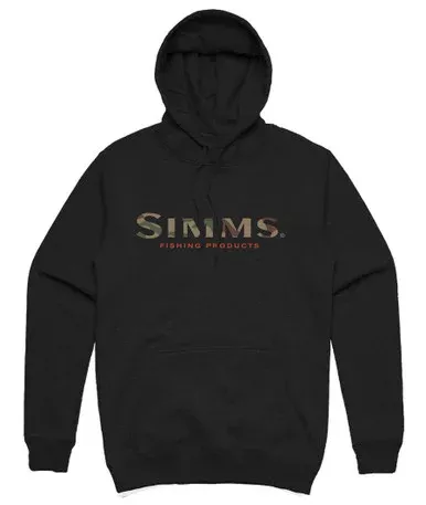 Simms Logo Hoody – Black – X-Large