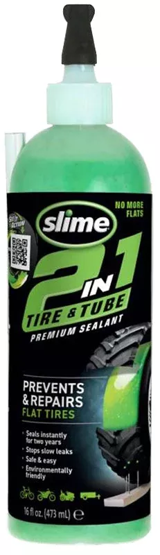 Slime 10193 Tire and Tube Sealant, 16 oz Bottle, Liquid, Odorless, Cha