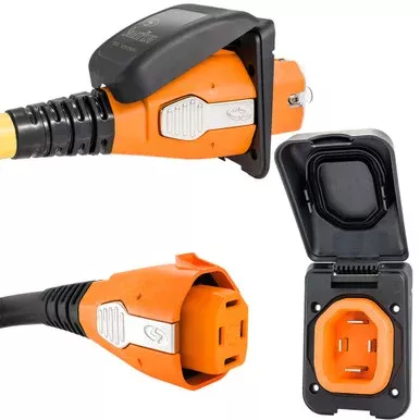SmartPlug 50 AMP Inlet & Female Cord Connector Combo – Black