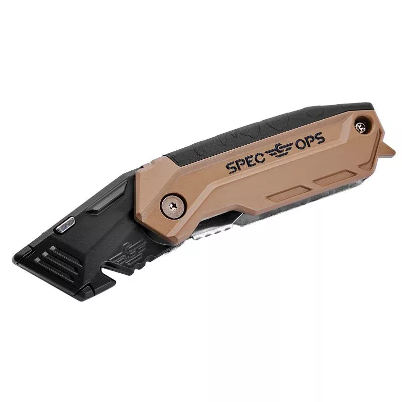 Spec Ops SPEC-K1-FF Folding Utility Knife, Steel Blade, 1-Blade, Pisto