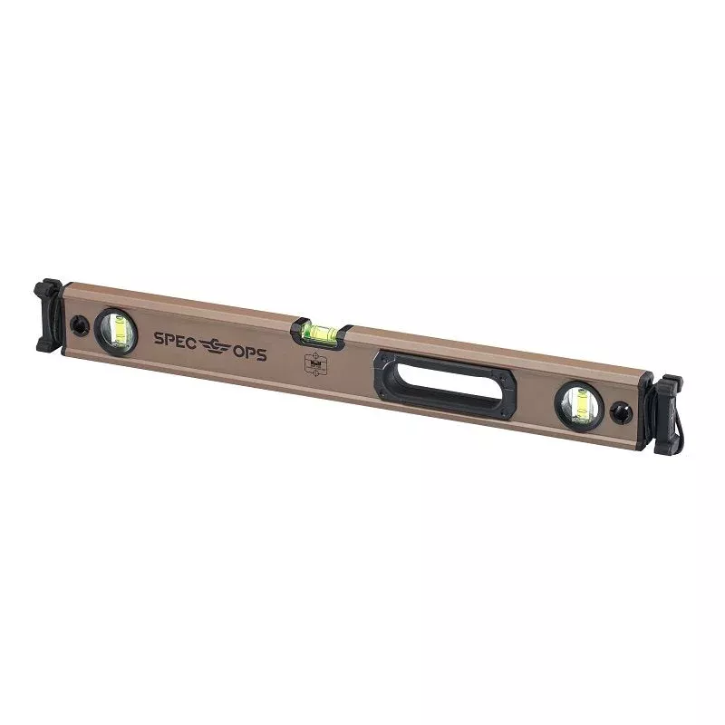 Spec Ops SPEC-LEVEL24 Box Beam Level, 24 in L, 3-Vial, Aluminum, Black