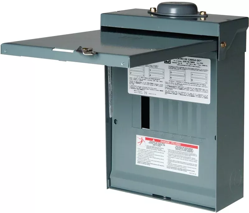 Square D QO QO816L100RBCP Load Center, 100 A, 8 -Space, 16 -Circuit, M