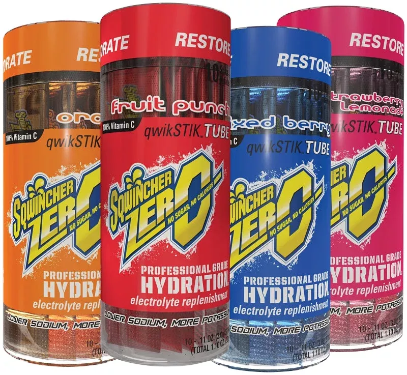 Sqwincher X440-MK600 Qwik Stik, Powder, Fruit Punch, Lemonade, Mixed B
