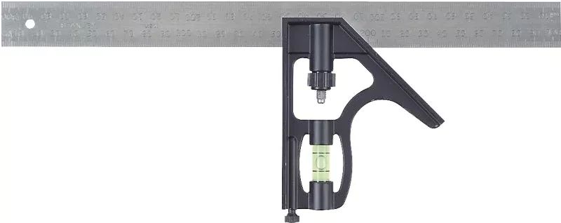 STANLEY 46-222 Combination Square, 1 in W Blade, 12 in L Blade, SAE Gr