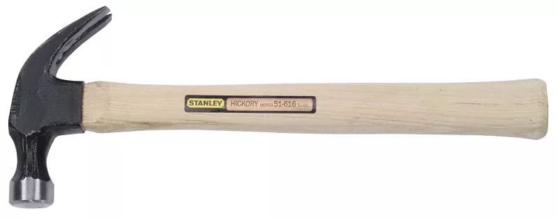 STANLEY 51-616 Nailing Hammer, 16 oz Head, Curved Claw, Smooth Face He