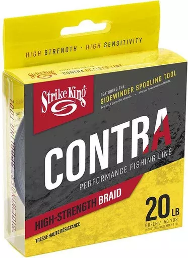 Strike King Contra Braided Fishing Line 8lb 150yd Green