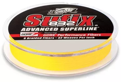 Sufix 832 Braided Fishing Line 10lb 150yd Hi-Vis Yellow