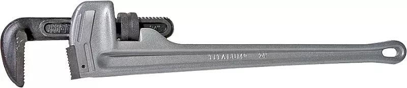 Superior Tool 04824 Pipe Wrench, 3 in Jaw, 24 in L, Straight Jaw, Alum