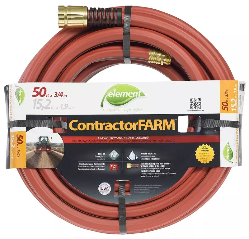 Swan ELCF34050 Water Hose with Brass Coupling, 3/4 in, 50 ft L
