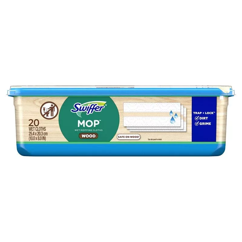 Swiffer Sweeper 59253 Floor Mopping Cloth, 20 Capacity, Cotton, White