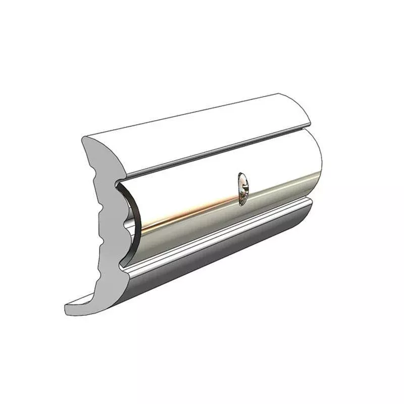 TACO Marine 1-5/8’’ x 3/4’’ Rigid Vinyl Flex-Core Rub Rail V21-9959WHC50 50 Feet Frosty White