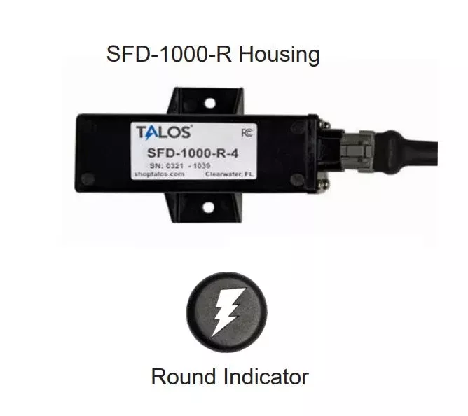 Talos SFD1000R Black Round Flush Mount Lightning Detector with 10ft Ca