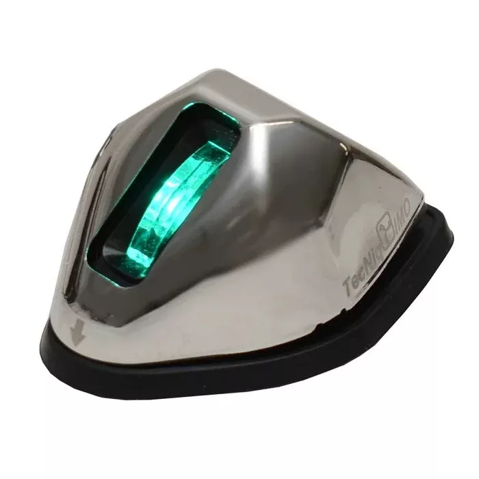 Techniq Boat Side Navigation Light M21-GSSF-1 | LED Green SS (STBD)