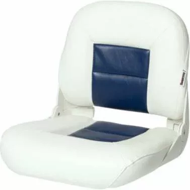 Tempress 54678 NaviStyle Low-Back White/Blue Boat Seat Marine Seating