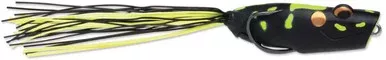 Terminator Popping Frog Lure Black Chartreuse Leopard