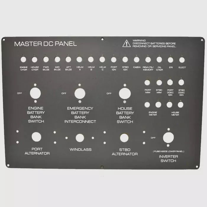 Tiara Boat Blank Panel S2-325754 | Master DC 18 x 12 Inch Black
