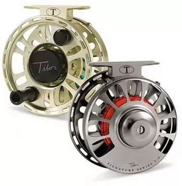 Tibor Signature Series 5/6 Fly Fishing Reels – Graphite Aqua Hub