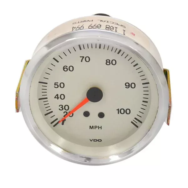 VDO Boat Speedometer | Baja 100 MPH 3 1/4 Inch Silver White