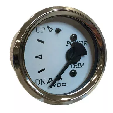 VDO Cockpit Marine 52MM (2-1/16″) Trim Gauge f/Honda Engines – White Dial/Chrome Bezel