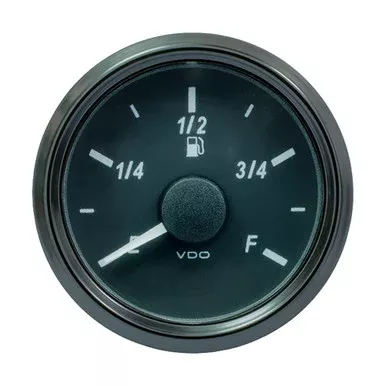 VDO SingleViu 52mm (2-1/16″) Fuel Level Gauge – E/F Scale 240-33 Ohm
