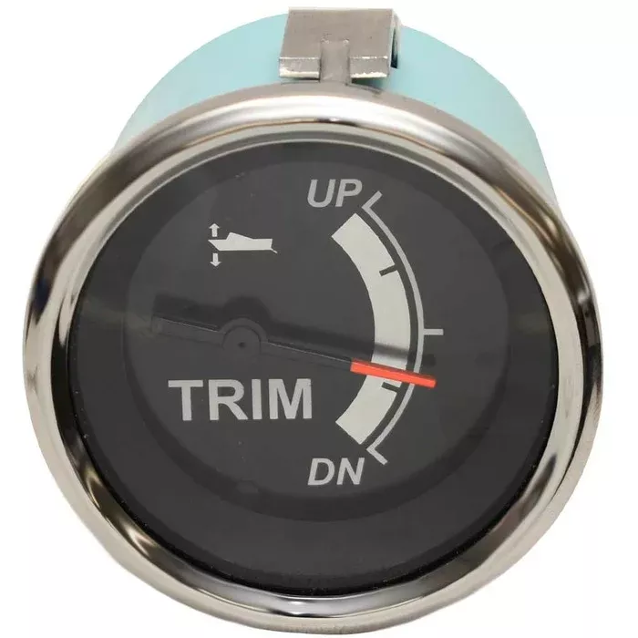 Veethree Boat Trim Gauge 67365F | 2 Inch Black Sterling Suzuki