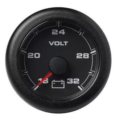 Veratron 52MM (2-1/16″) OceanLink Battery Voltage Gauge – 16 to 32V – Black Dial & Bezel