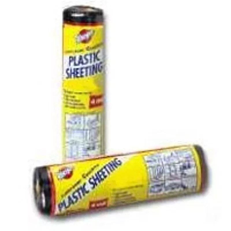 Warp’s 6CH20-B Poly Film, 25 ft L, 20 ft W, 6 mil Thick, Black, Pack o