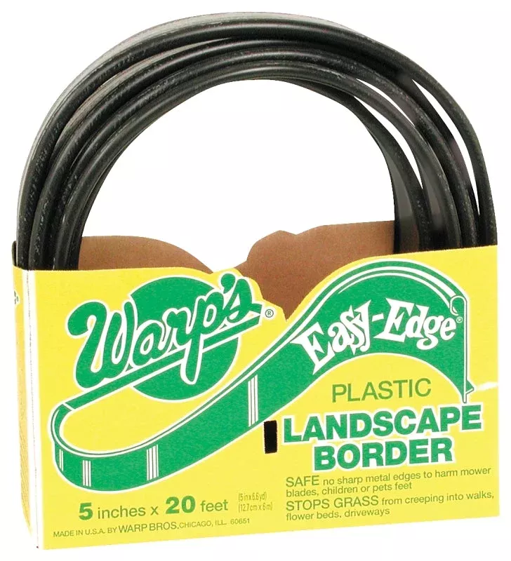 Warp’s Easy-Edge Series LB-520-B Landscape Border, 20 ft L, 5 in H, Pl