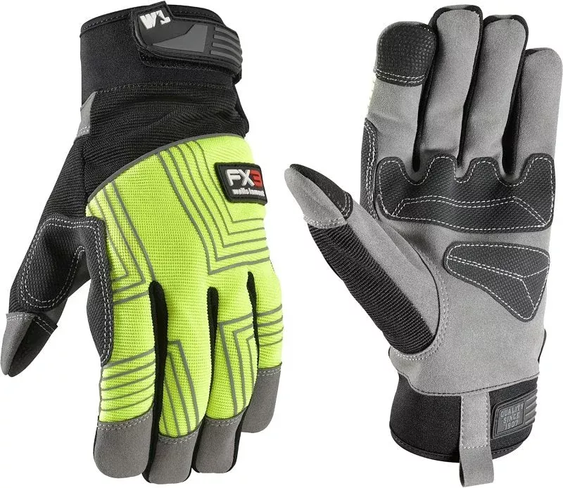 Wells Lamont FX3 Series 7864-XL Gloves, Men’s, XL, PVC/Synthetic Leath