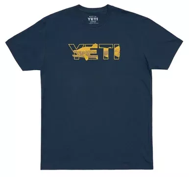 YETI Brown Trout Short Sleeve T-Shirt – Midnight Navy – Small