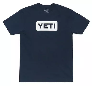 YETI Logo Badge Short Sleeve T-Shirt – Navy/White – X-Large