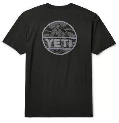 YETI Mountain Badge Short Sleeve T-Shirt – Black – X-Large