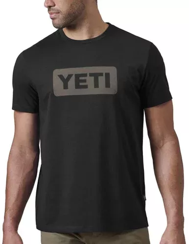 Yeti Premium Logo Badge S/S T-Shirt – Black/Gray – X-Large