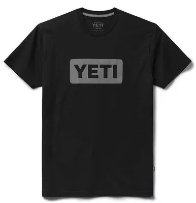 YETI Premium Logo Badge Short Sleeve T-Shirt – Black/Gray – Large