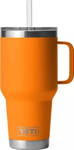 YETI Rambler 35oz Mug with Straw Lid – King Crab orange