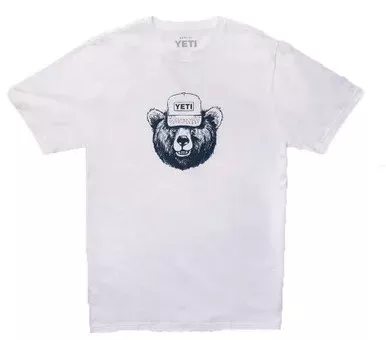 YETIDen Dweller Short Sleeve T-Shirt White Navy – M