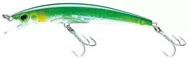 Yo-Zuri Crystal 3D Minnow F1150 Sinking Lure 5.25in Green Silver