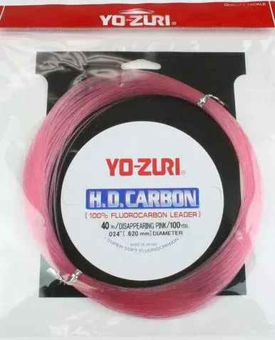 Yo-Zuri HD Carbon Fluorocarbon Leader 40lb 100yd Pink