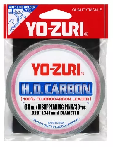 Yo-Zuri HD Carbon Fluorocarbon Leader 60lb 30yd Pink
