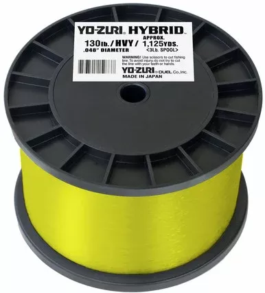 Yo-Zuri Hybrid Fluorocarbon – High Vis Yellow – 3Lb Spool – 130lb Test