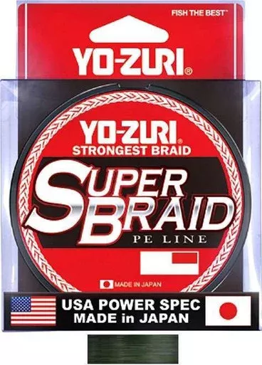 Yo-Zuri SuperBraid Braided Fishing Line 15lb 150yd Dark Green